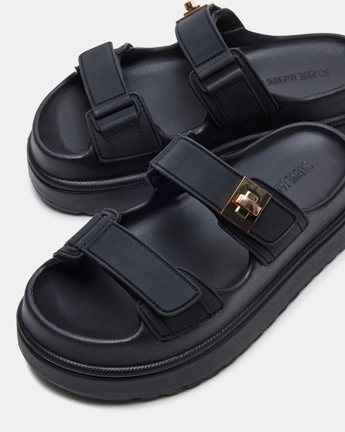 BIGSCHMONA JELLY Black Women's Platform Slide Sandal - Steve Madden