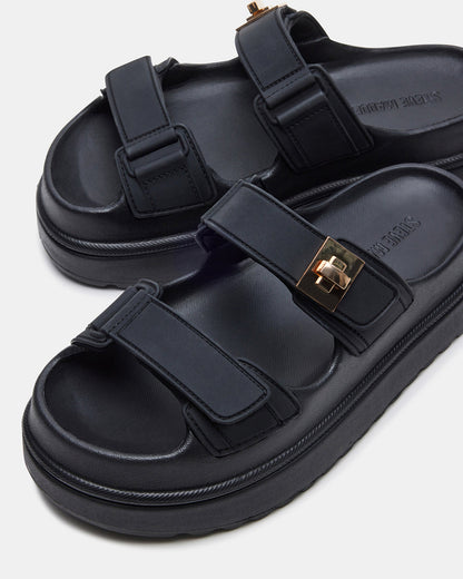 BIGSCHMONA JELLY Black Women's Platform Slide Sandal - Steve Madden
