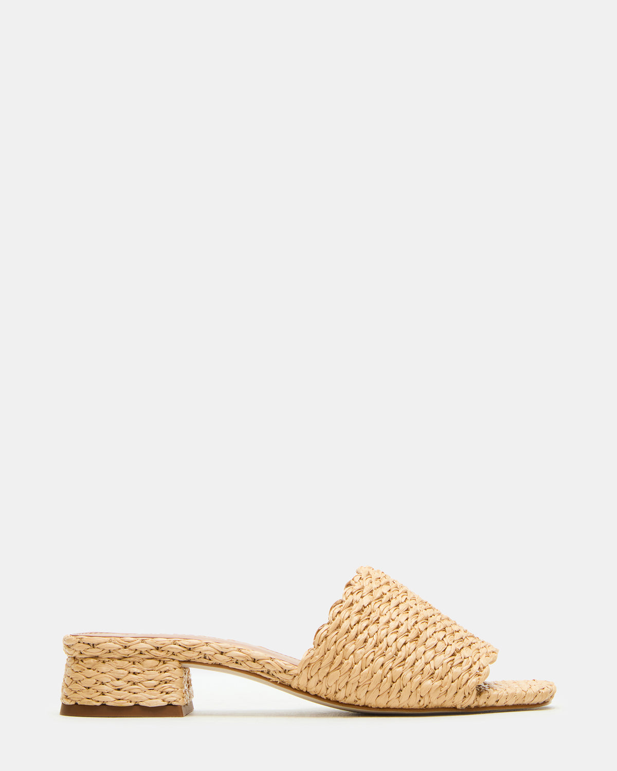 MONTGOMERY Raffia Square-Toe Slide Mule Women's Sandal - Steve Madden