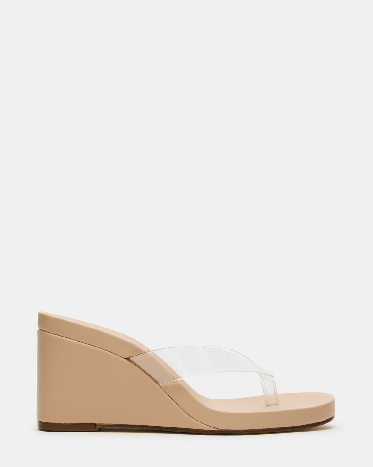 PLAYING Clear Thong Wedge Women's Sandal - Steve Madden