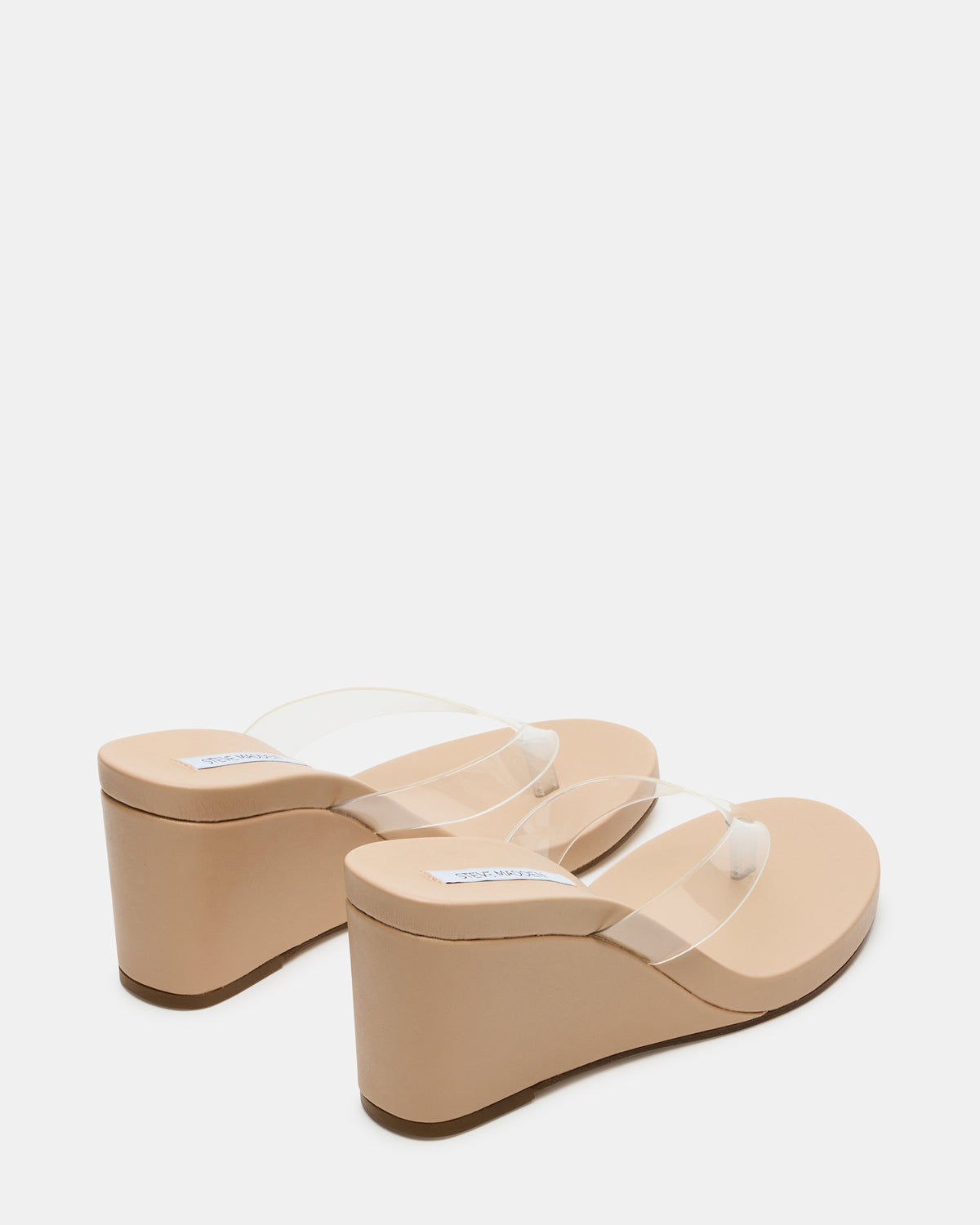 PLAYING Clear Thong Wedge Women's Sandal - Steve Madden