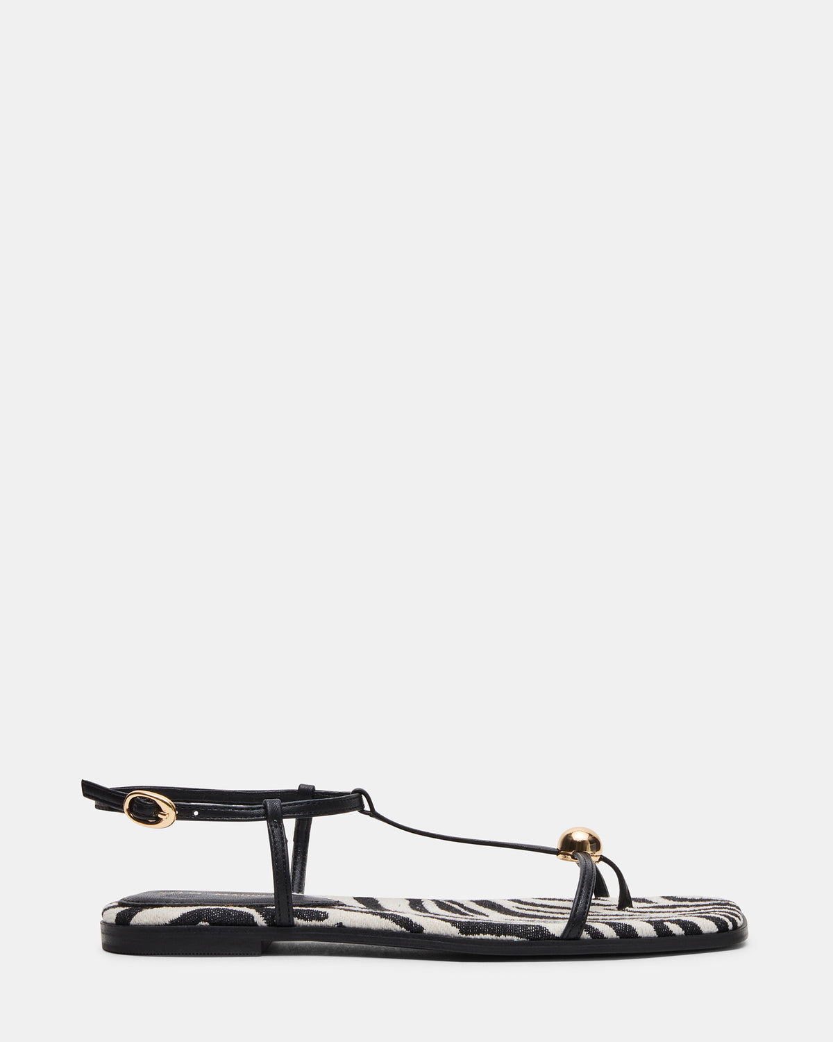 RITZY Zebra Square-Toe Strappy Women's Sandal - Steve Madden