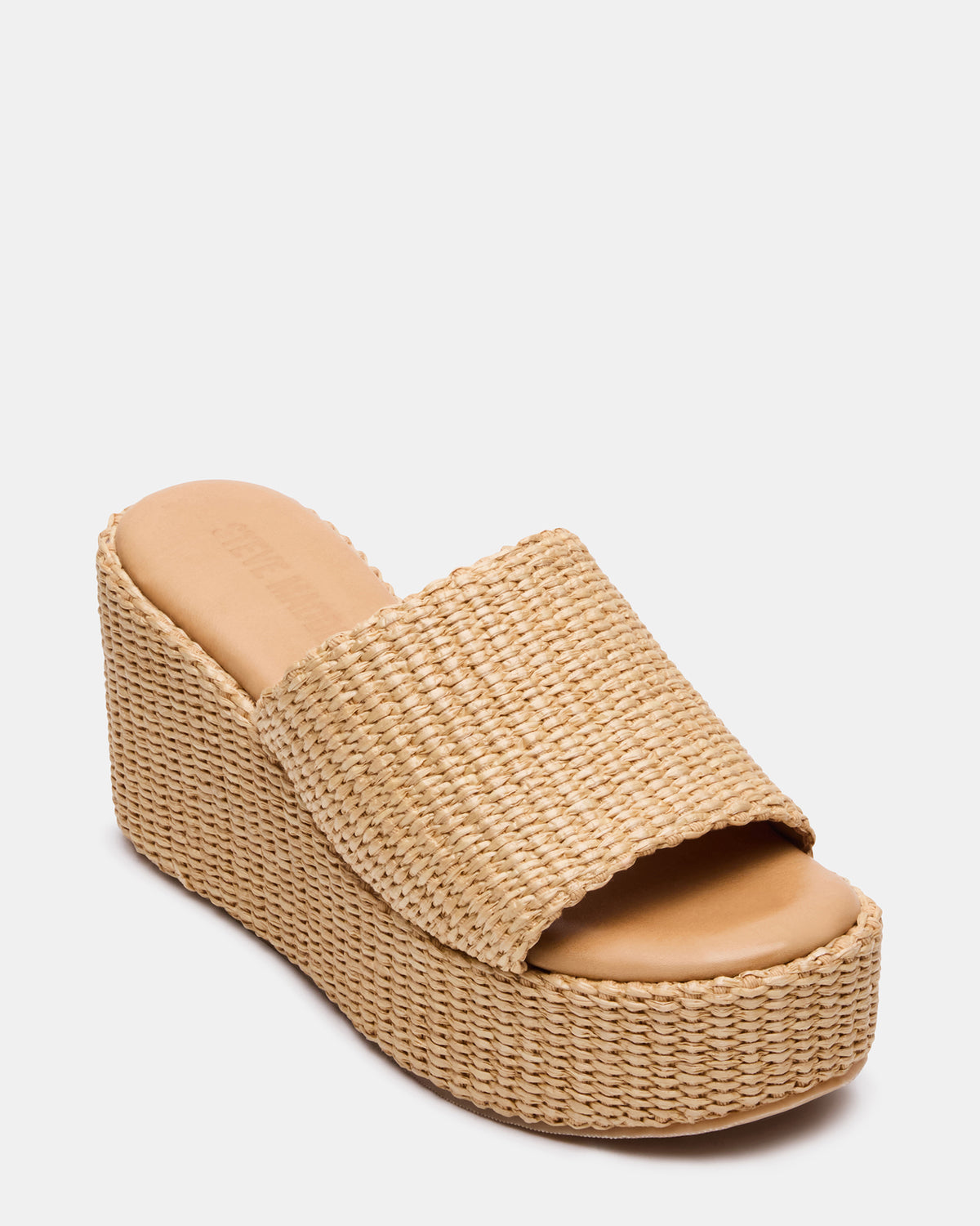 JETTY Raffia Platform Wedge Women's Sandal - Steve Madden