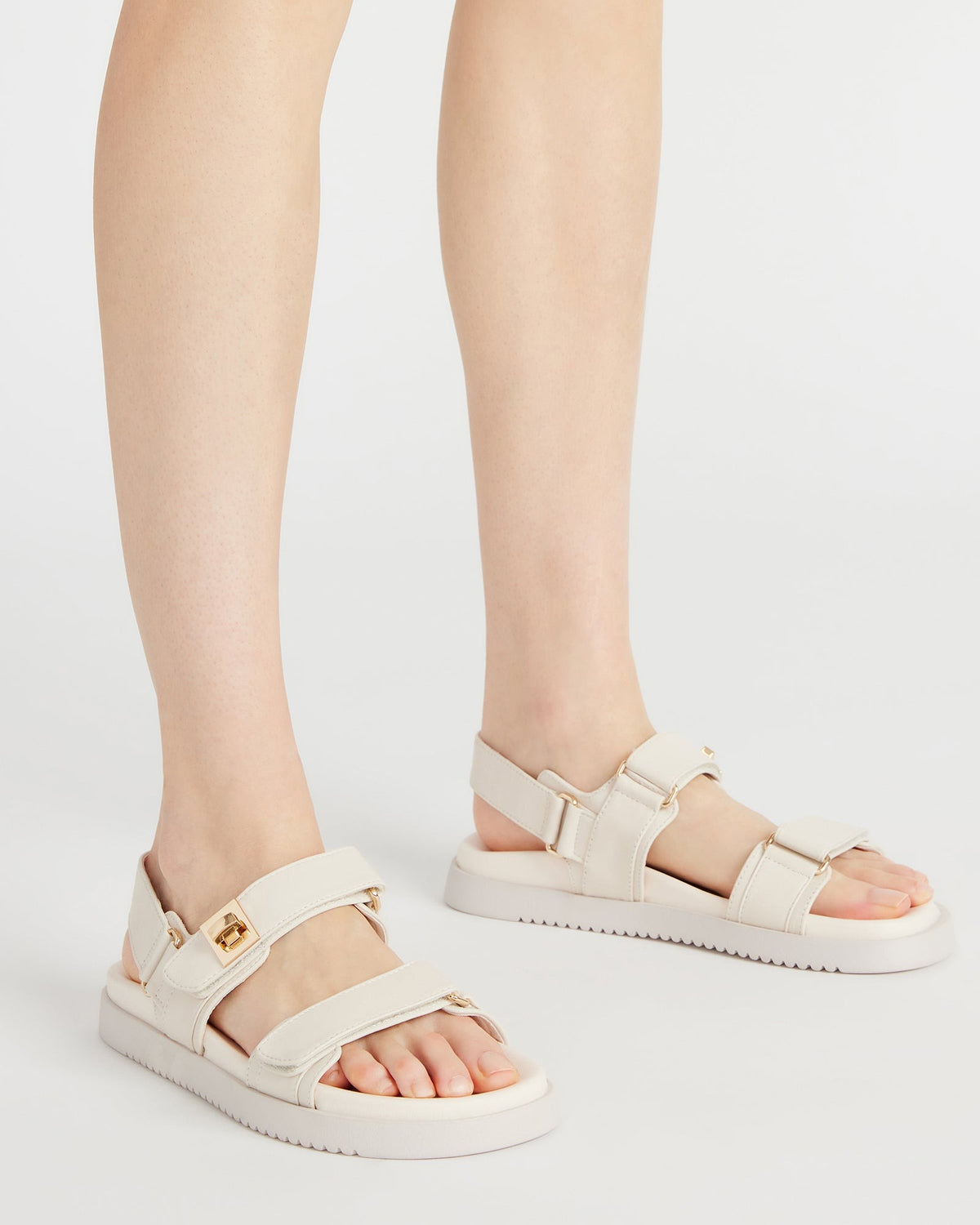MONA Bone Leather Flatform Women's Sandal - Steve Madden