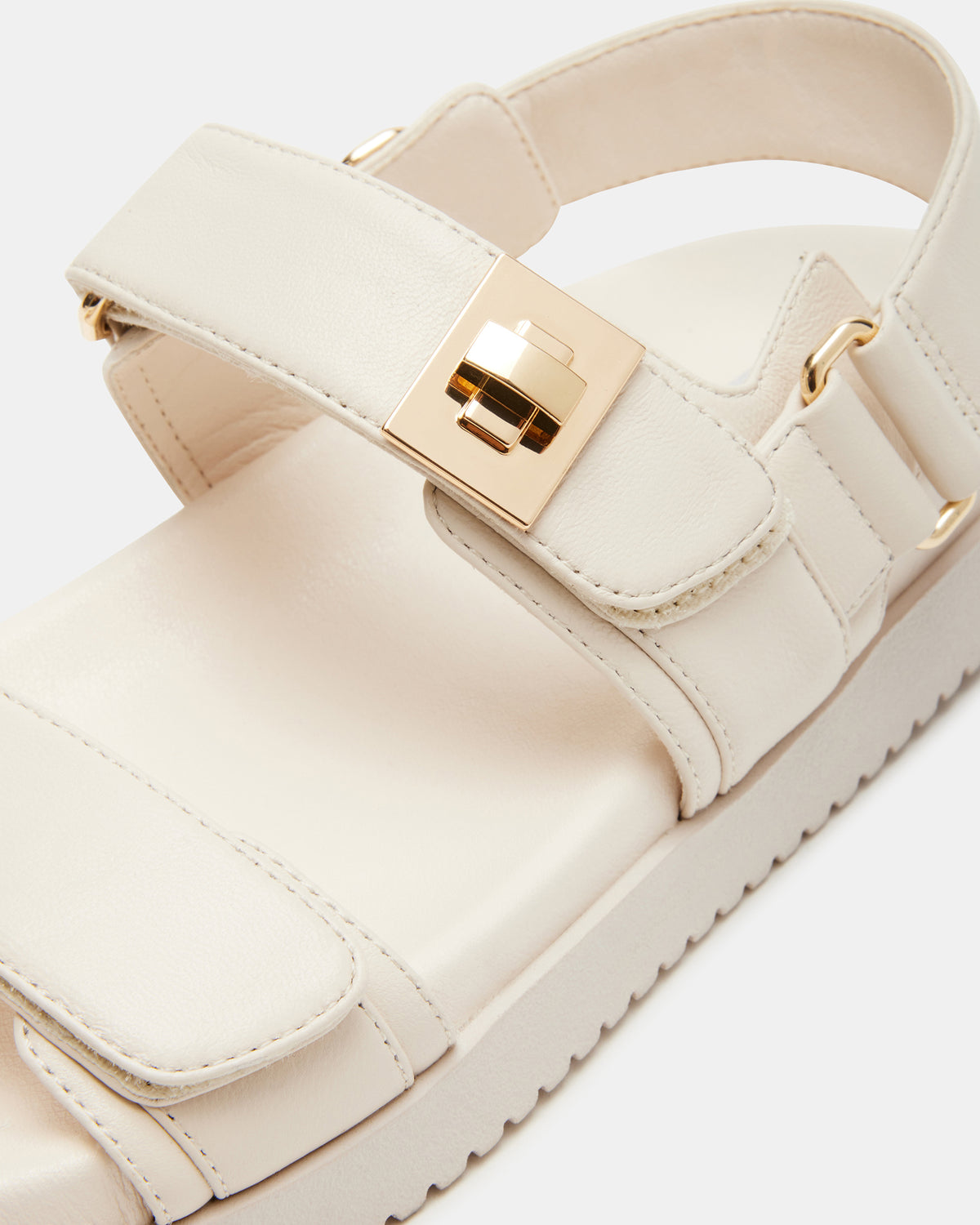 MONA Bone Leather Flatform Women's Sandal - Steve Madden