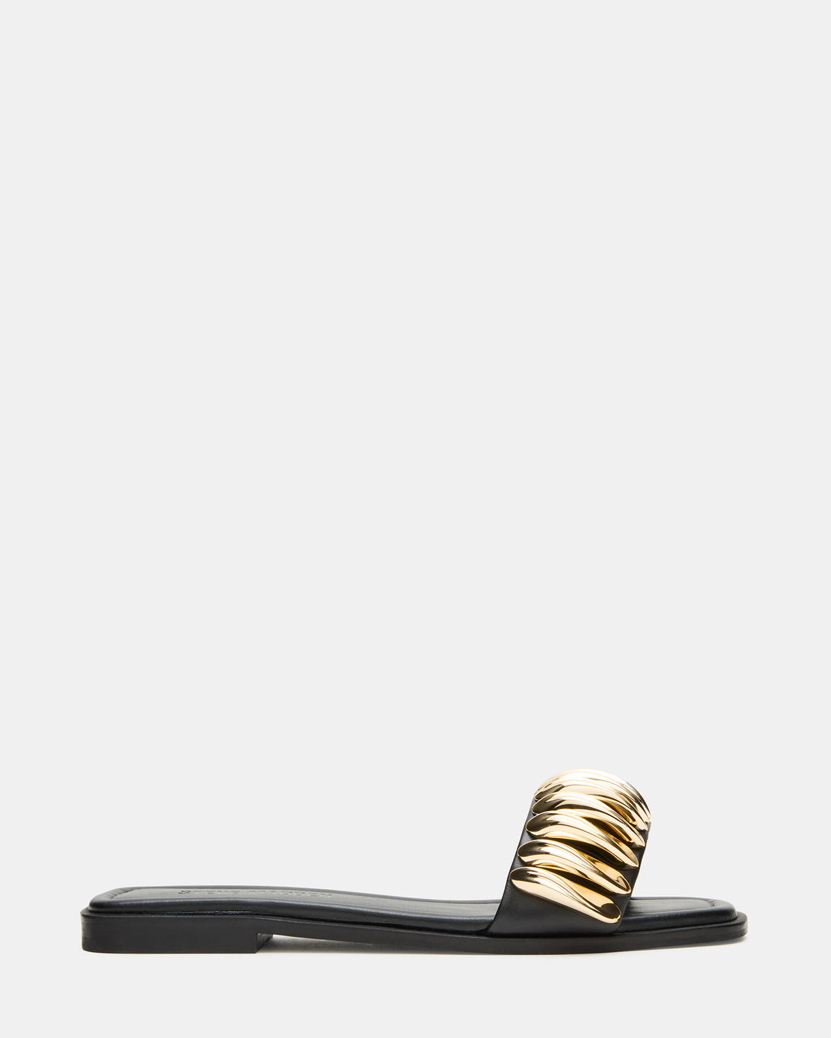 TETRIS Black Square-Toe Slide Women's Sandal - Steve Madden