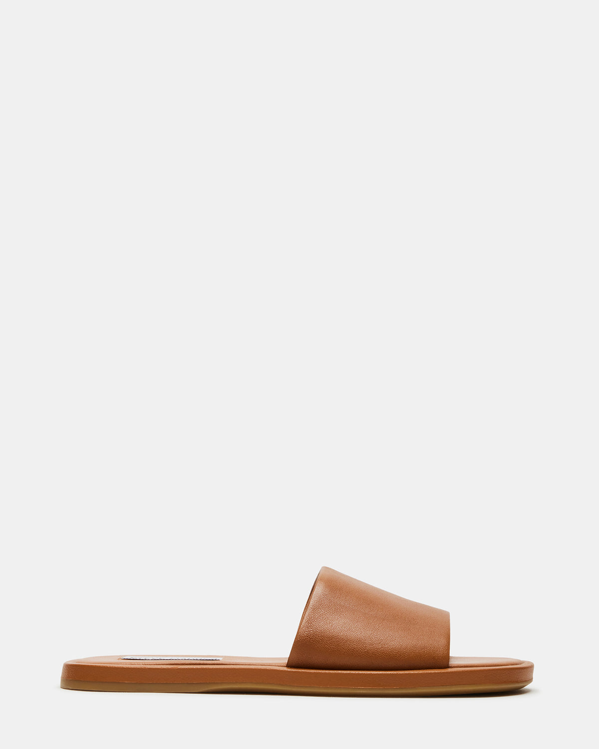 KAYA Brown Leather Slide Sandal | Women's Sandals - Steve Madden
