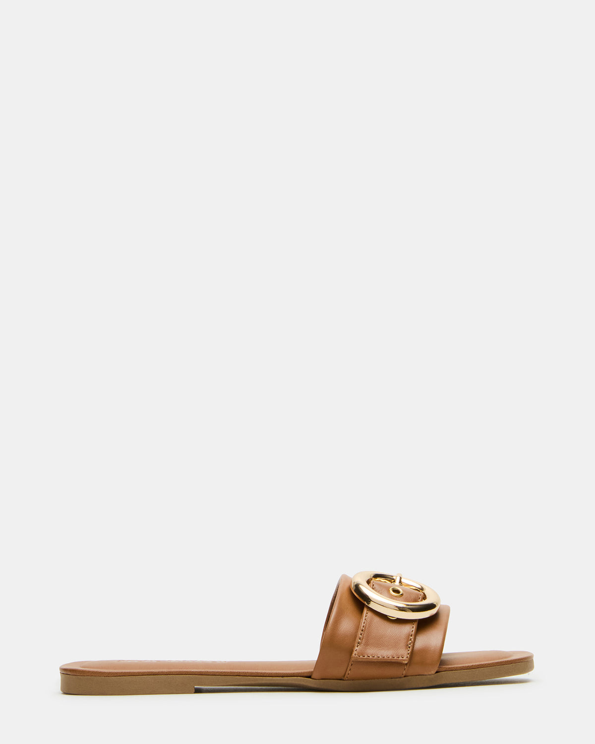 REEF Tan Leather Square-Toe Slide Women's Sandal - Steve Madden