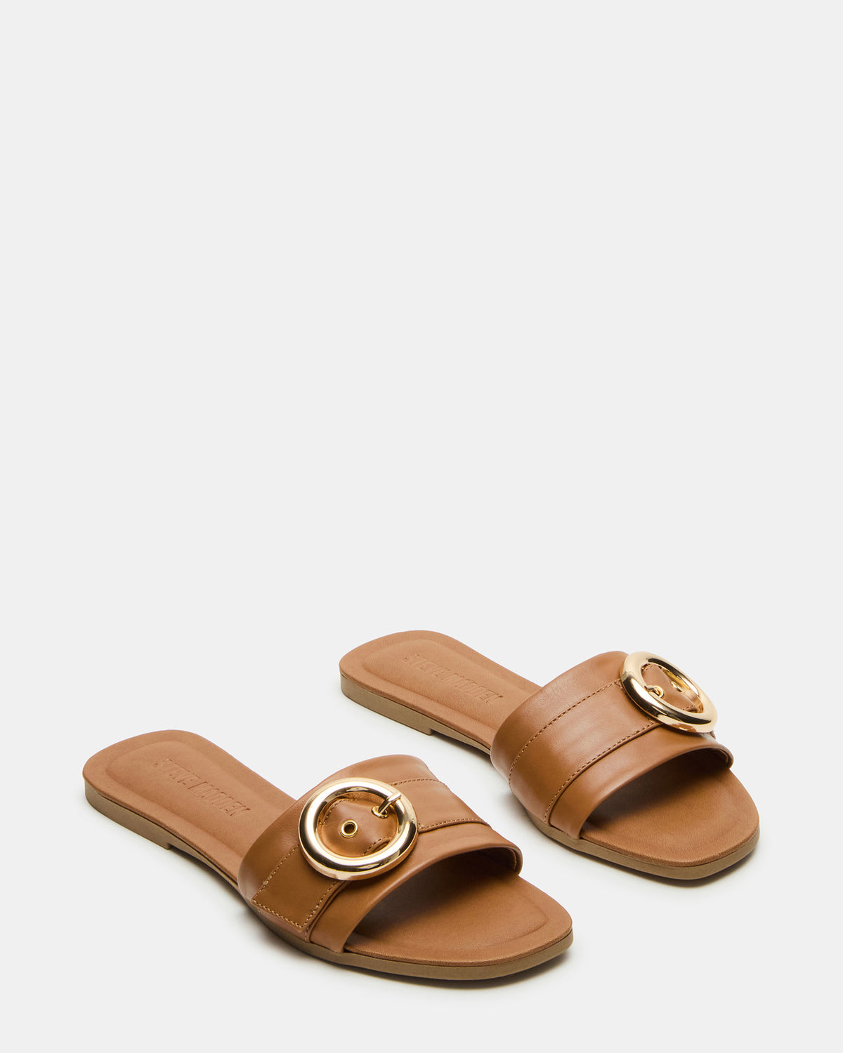REEF Tan Leather Square-Toe Slide Women's Sandal - Steve Madden