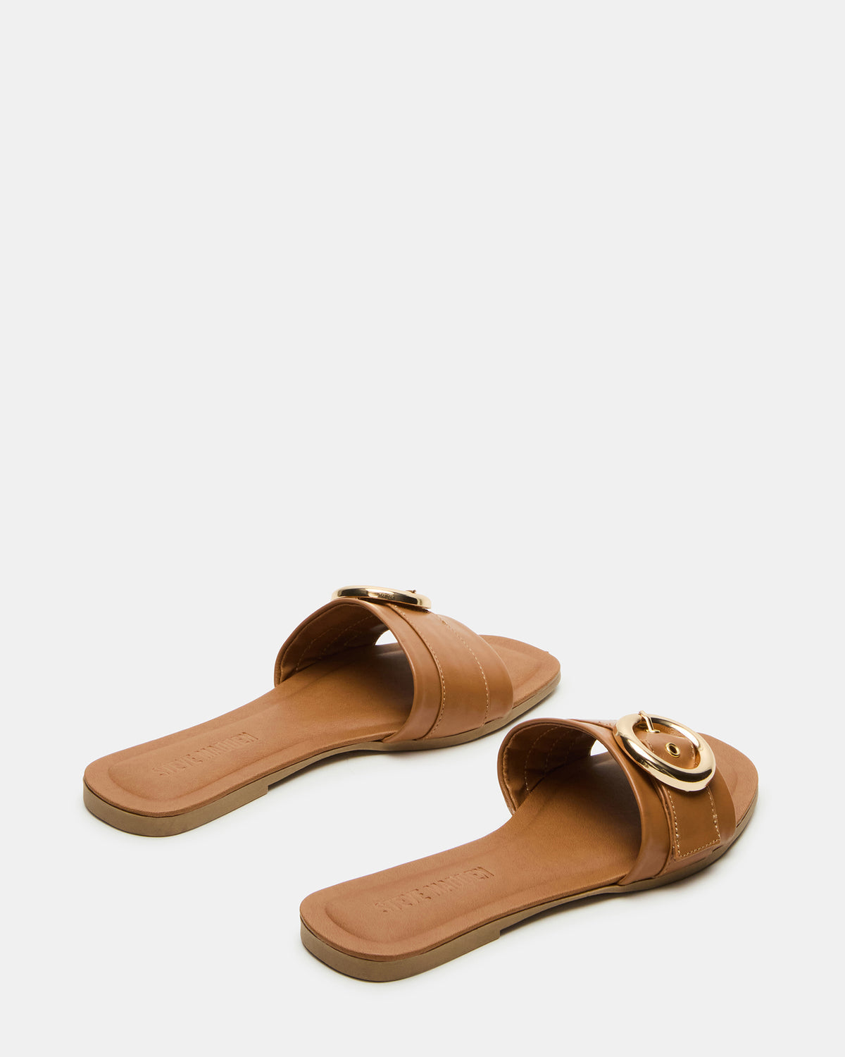 REEF Tan Leather Square-Toe Slide Women's Sandal - Steve Madden