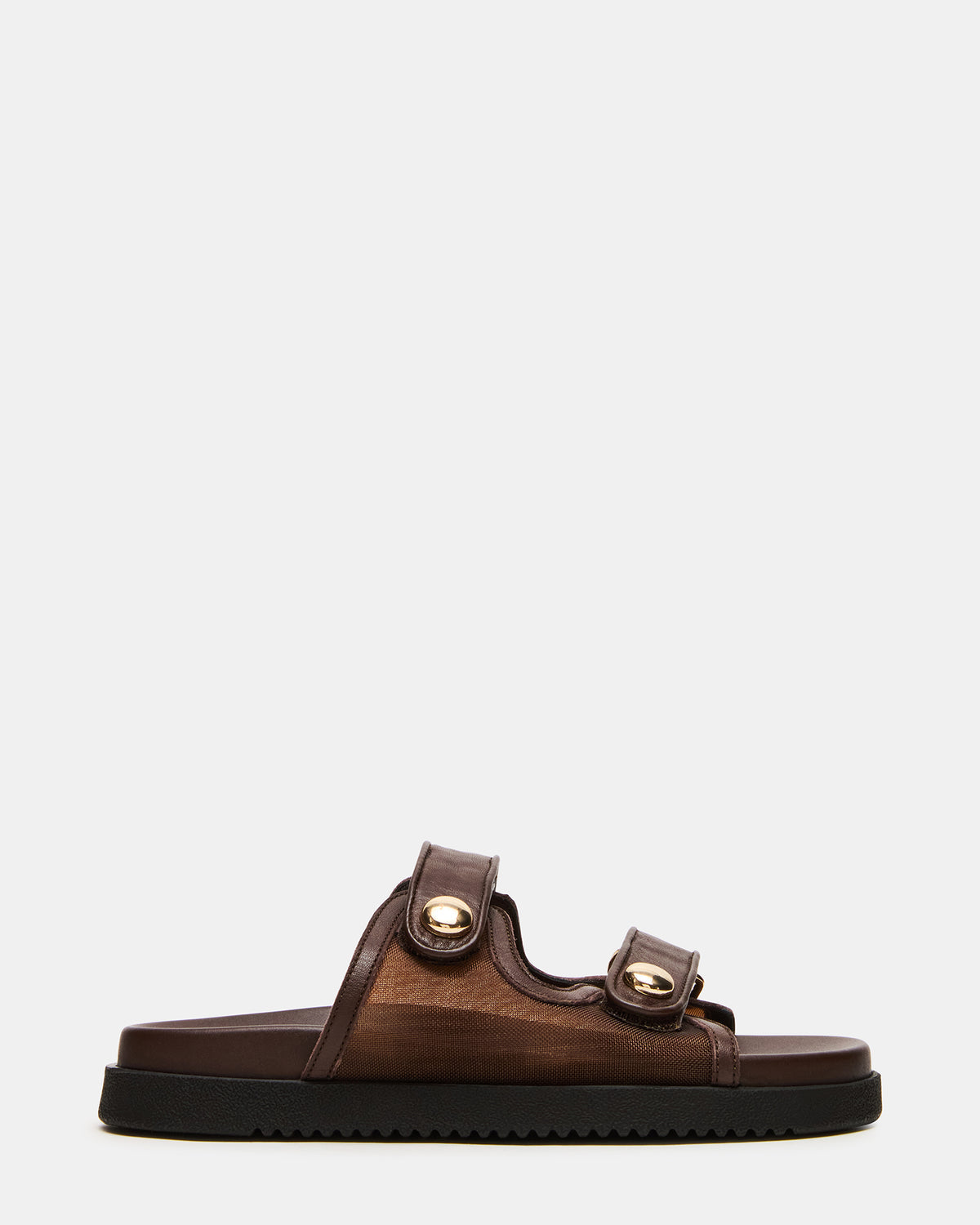 ATHENS Brown Mesh Slide Footbed Flatform Women's Sandal - Steve Madden
