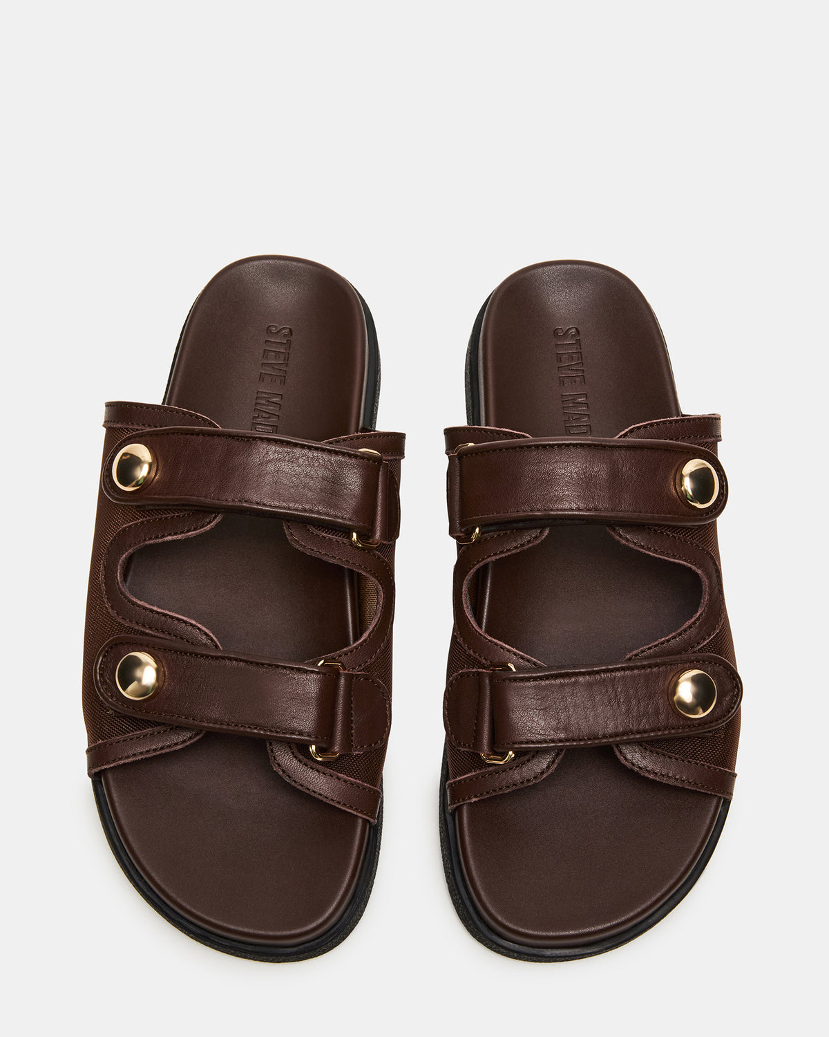 ATHENS Brown Mesh Slide Footbed Flatform Women's Sandal - Steve Madden
