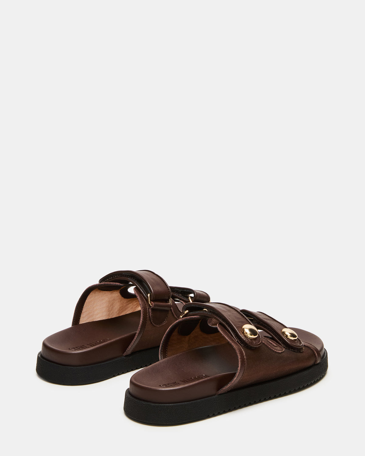 ATHENS Brown Mesh Slide Footbed Flatform Women's Sandal - Steve Madden