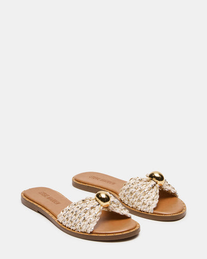 DIPSY Metallic Multi Slide Rounded Toe Women's Sandal - Steve Madden