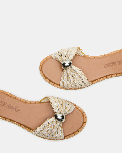 DIPSY Metallic Multi Slide Rounded Toe Women's Sandal - Steve Madden