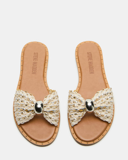 DIPSY Metallic Multi Slide Rounded Toe Women's Sandal - Steve Madden