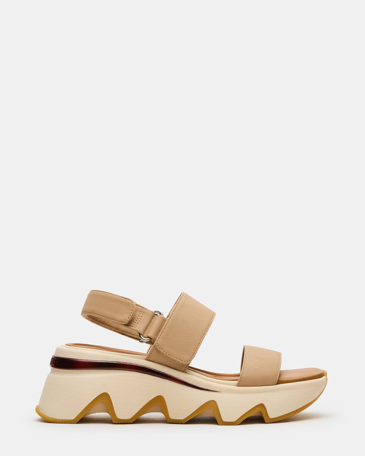 LOCHAN Natural Platform Flatform Strappy Women's Sandal - Steve Madden
