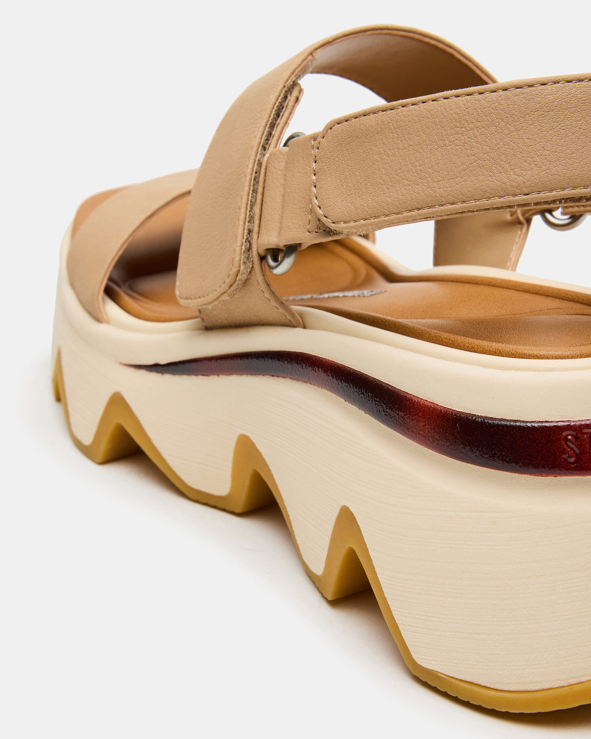 LOCHAN Natural Platform Flatform Strappy Women's Sandal - Steve Madden