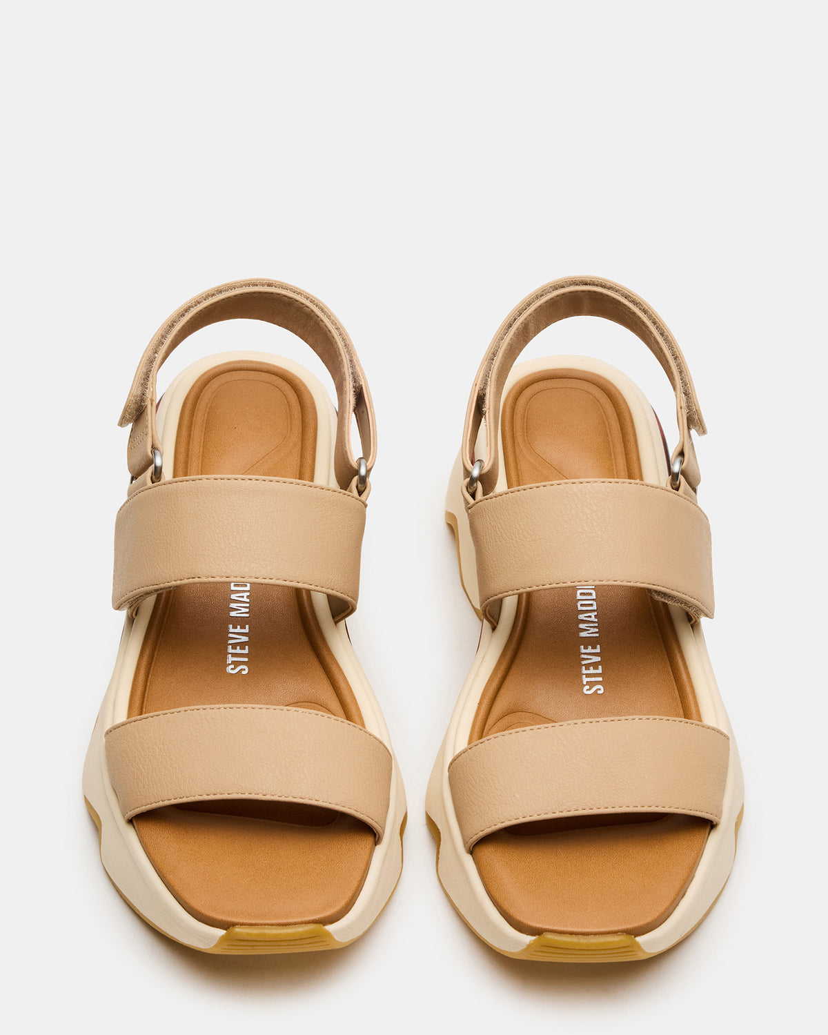 LOCHAN Natural Platform Flatform Strappy Women's Sandal - Steve Madden