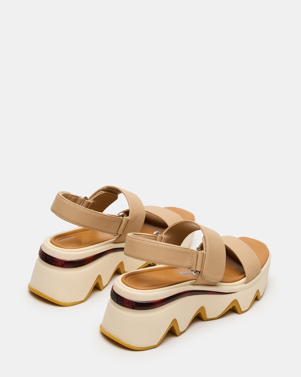 LOCHAN Natural Platform Flatform Strappy Women's Sandal - Steve Madden