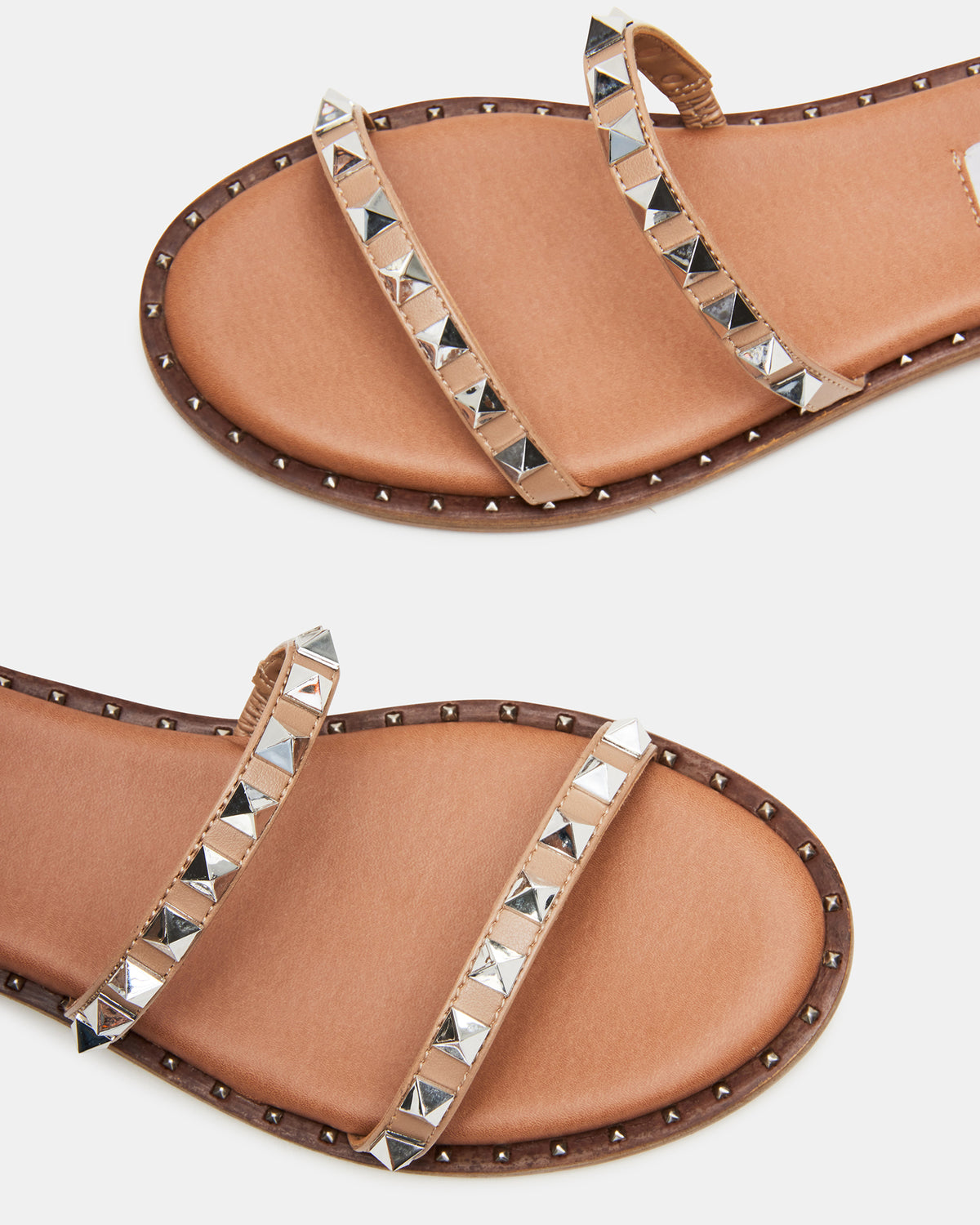 TRAVEL Tan Women's Studded Strappy Sandal - Steve Madden