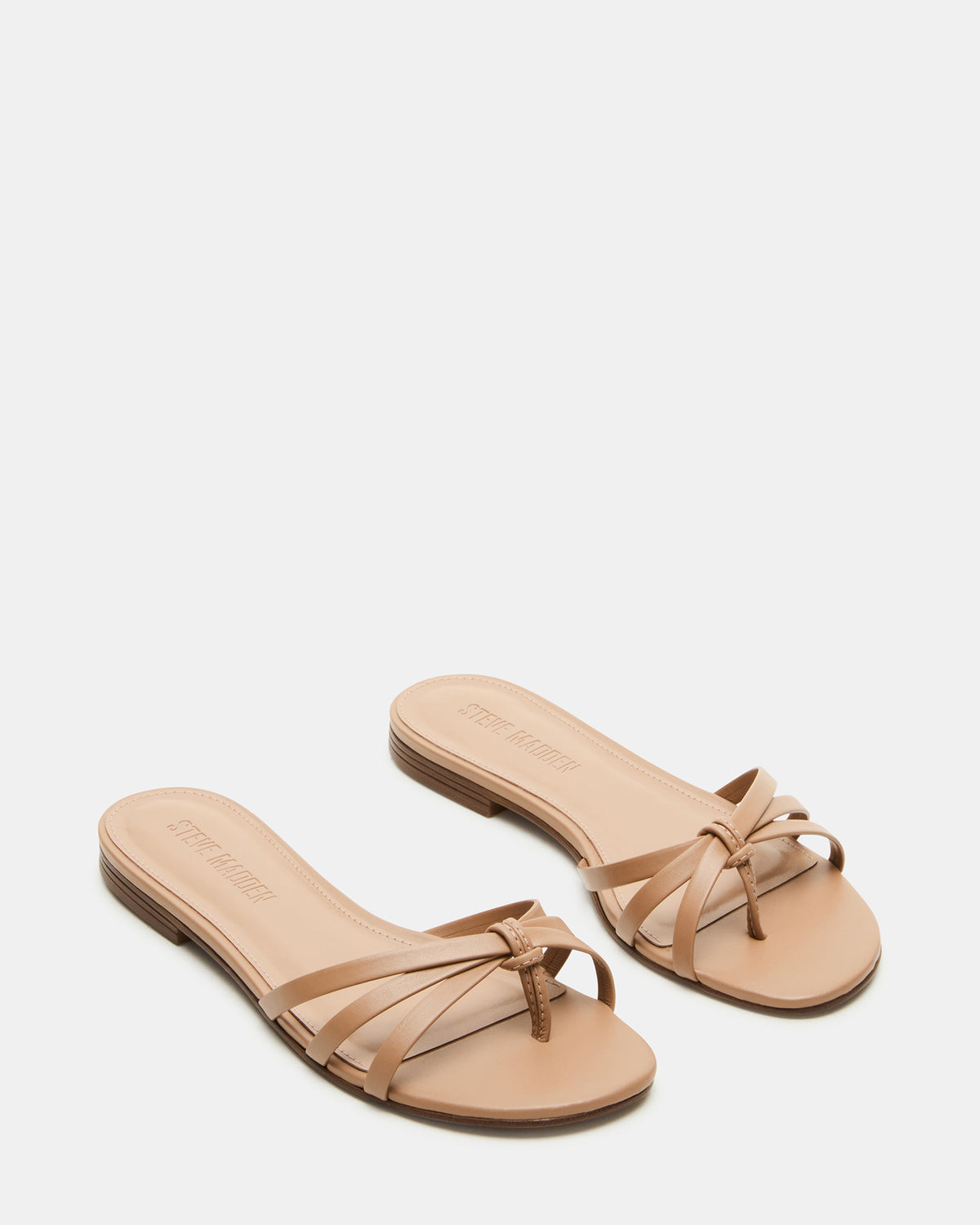 CALISSI Natural Leather Strappy Women's Slide Sandal - Steve Madden
