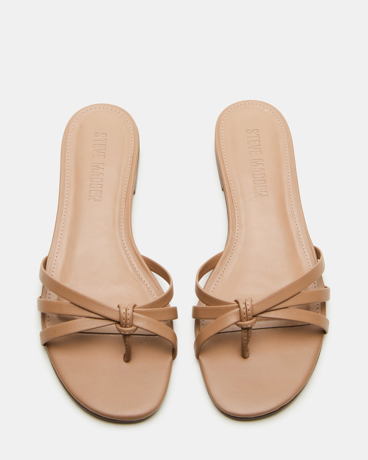 CALISSI Natural Leather Strappy Women's Slide Sandal - Steve Madden