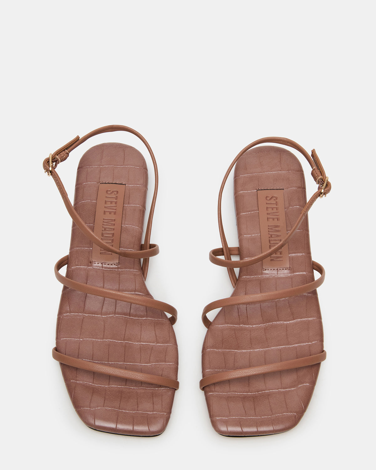 TANGO Mocha Square-Toe Strappy Women's Sandal - Steve Madden