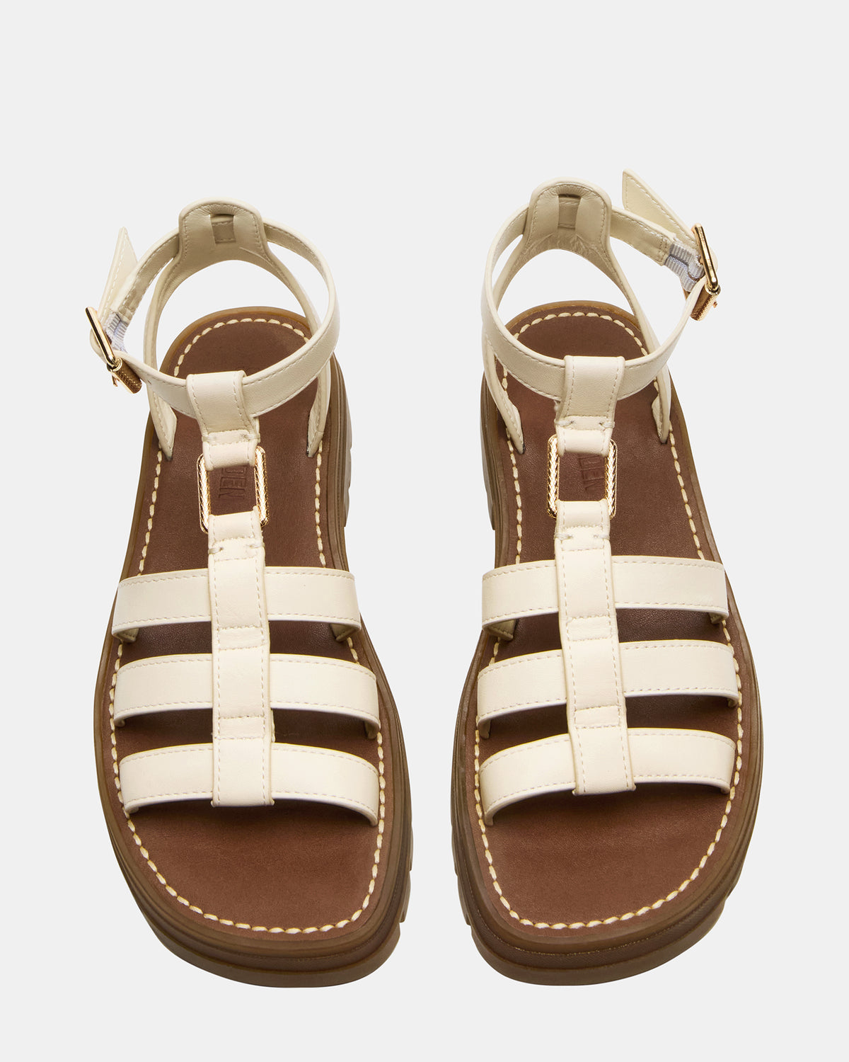 JARELLI Bone Leather Strappy Platform Women's Sandal - Steve Madden