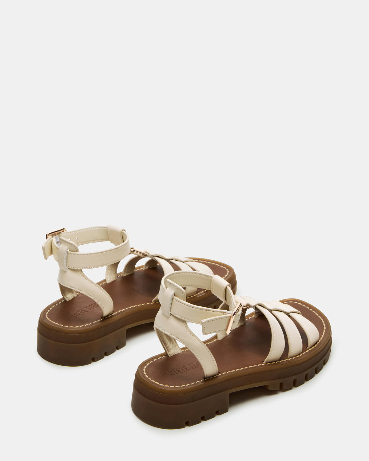 JARELLI Bone Leather Strappy Platform Women's Sandal - Steve Madden