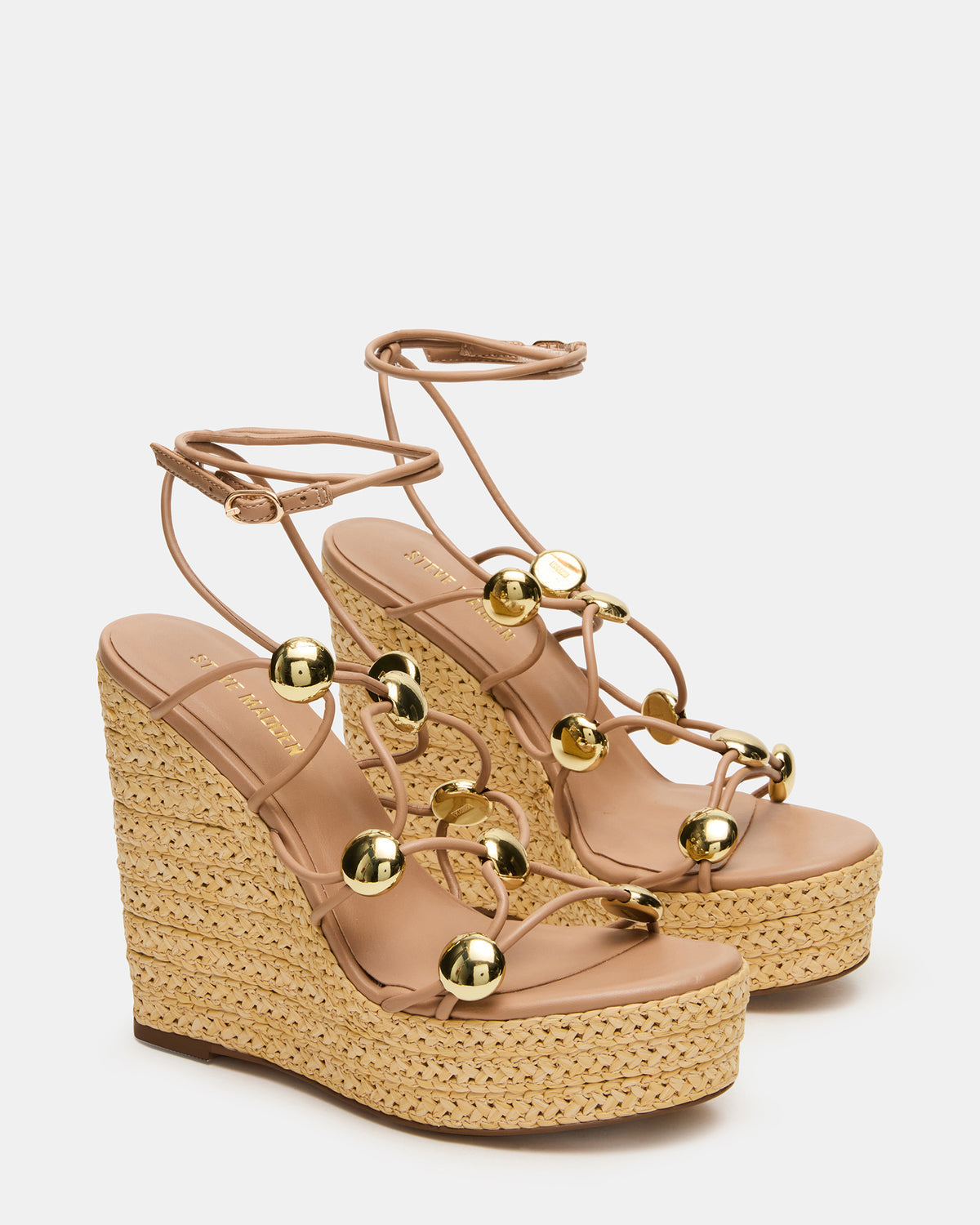 OAKLIE Natural Platform Strappy Wedge Women's Sandal - Steve Madden