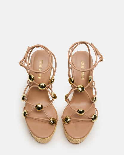 OAKLIE Natural Platform Strappy Wedge Women's Sandal - Steve Madden