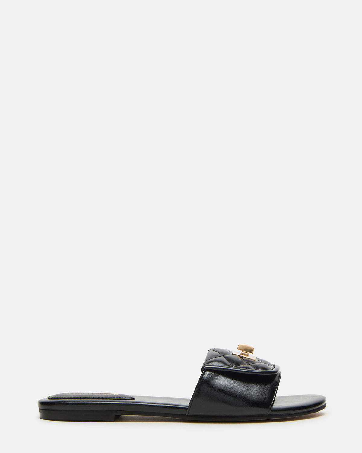 MORELAND Black Quilted Slide Women's Sandal - Steve Madden