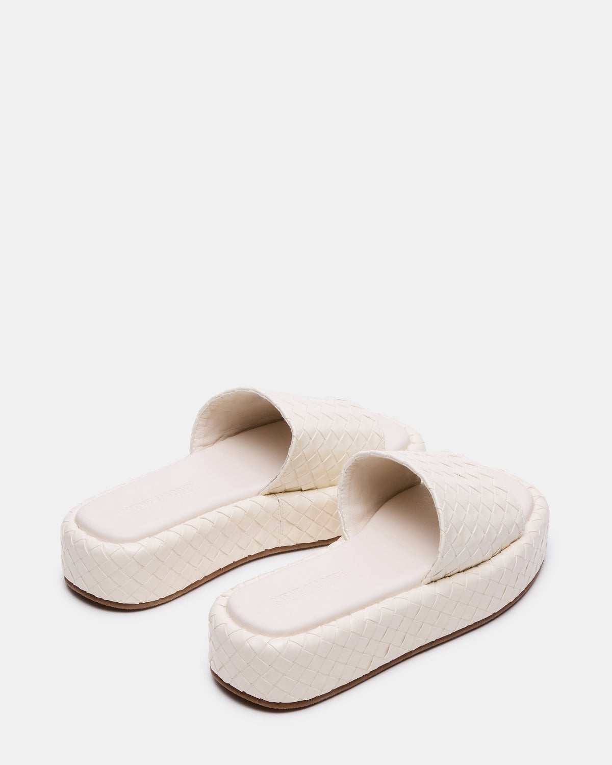 BEACHY Quilted Bone Platform Slide Women's Sandal - Steve Madden