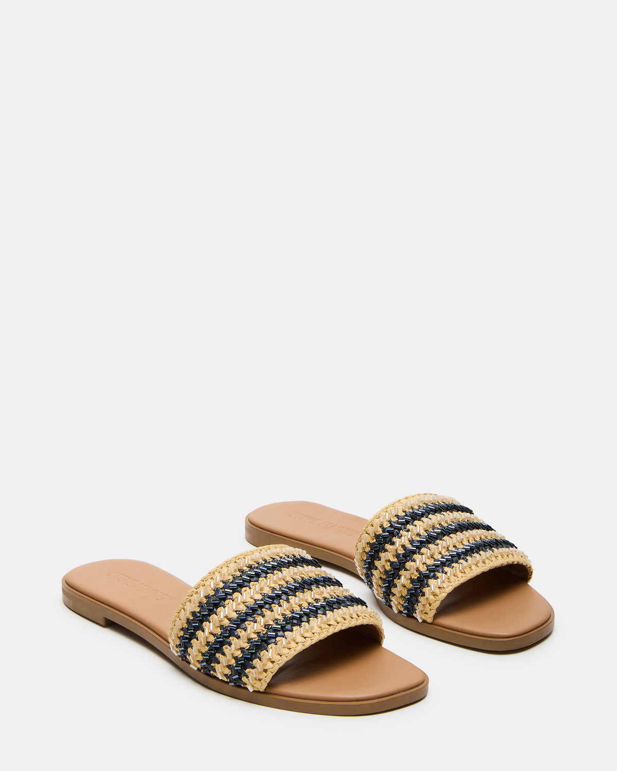 KOOPER Navy Multi Slide Sandal | Women's Sandals - Steve Madden
