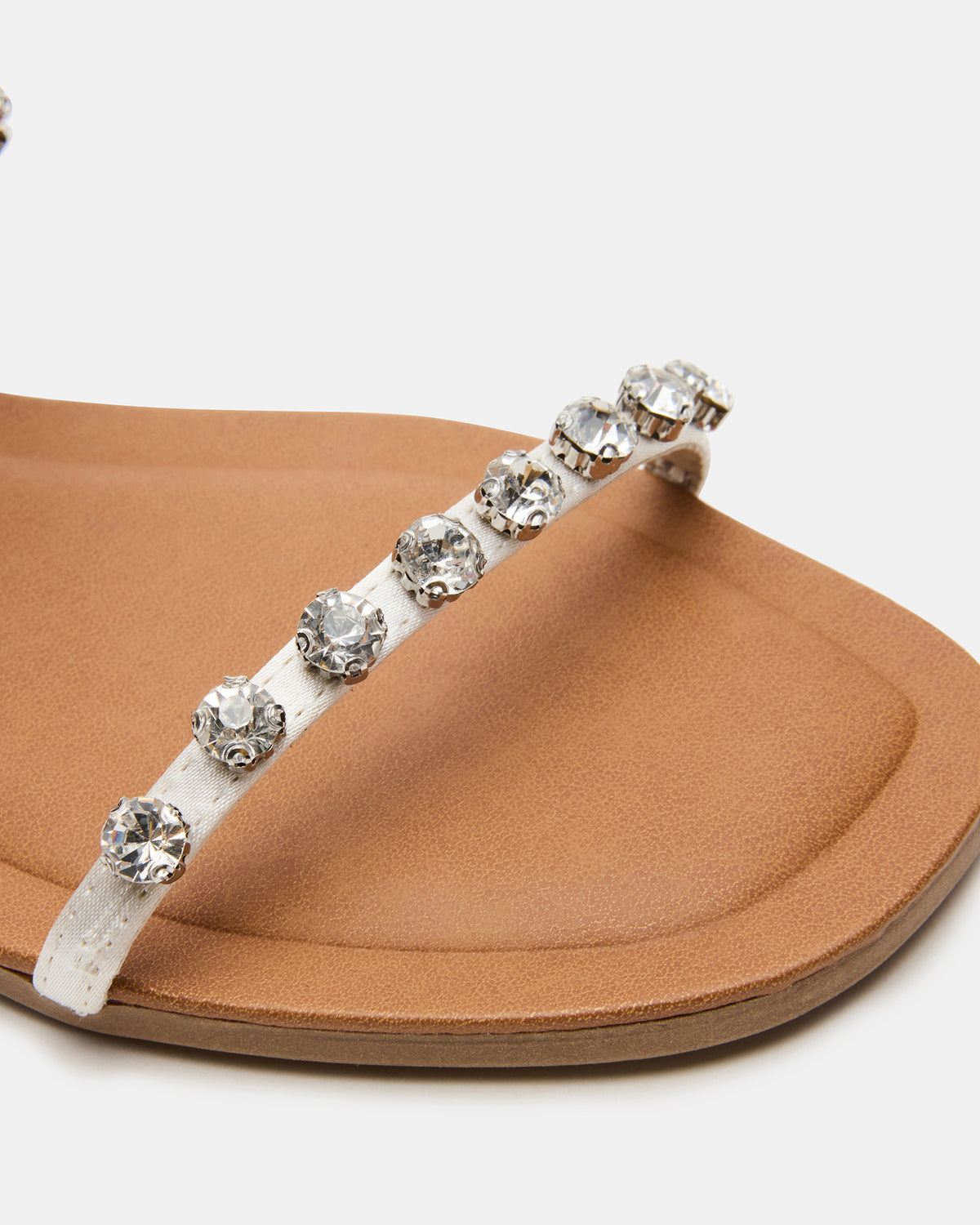 RETREAT Rhinestones Women's Strappy Square-Toe Slide Sandal - Steve Madden