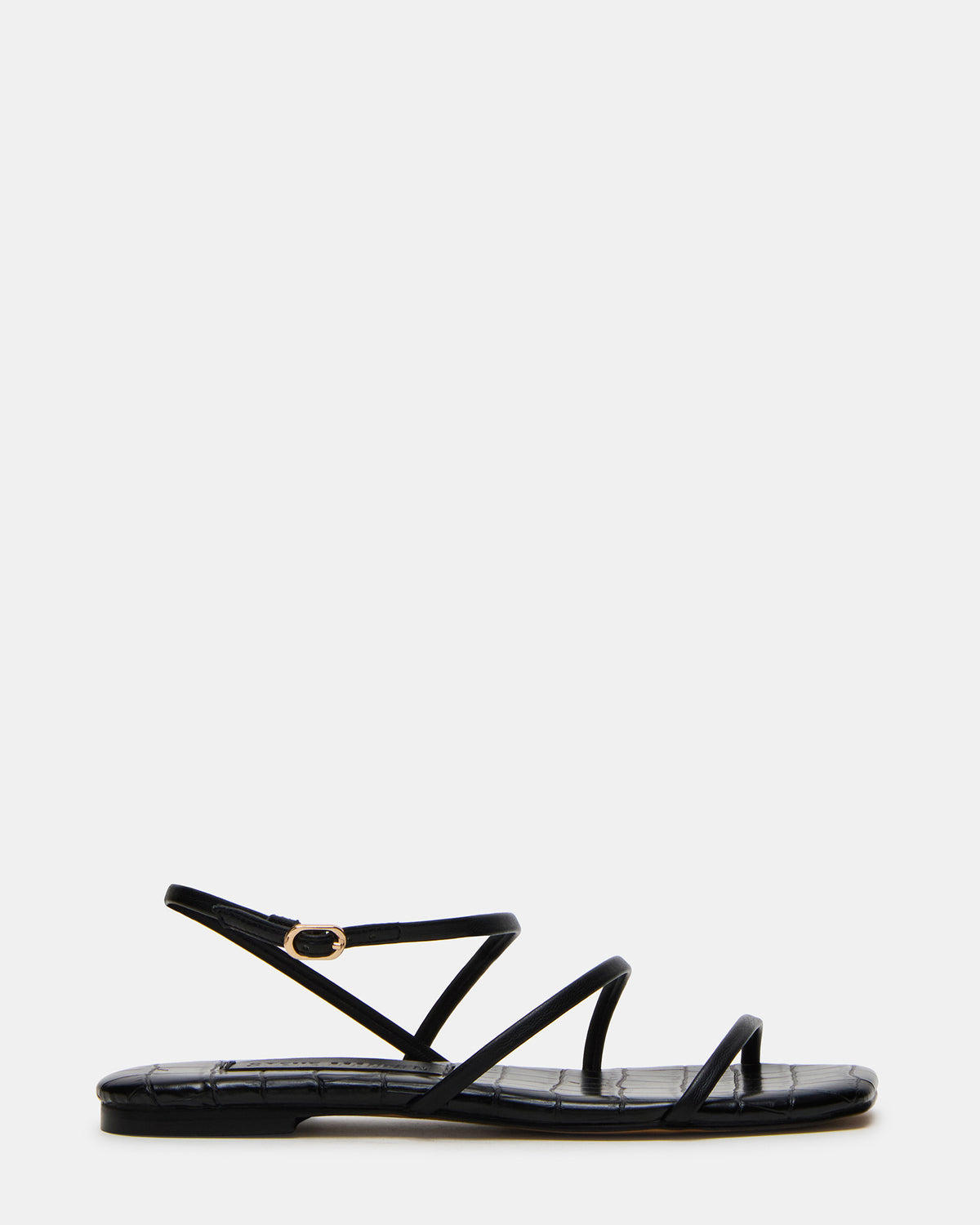 TANGO Black Square-Toe Strappy Women's Sandal - Steve Madden