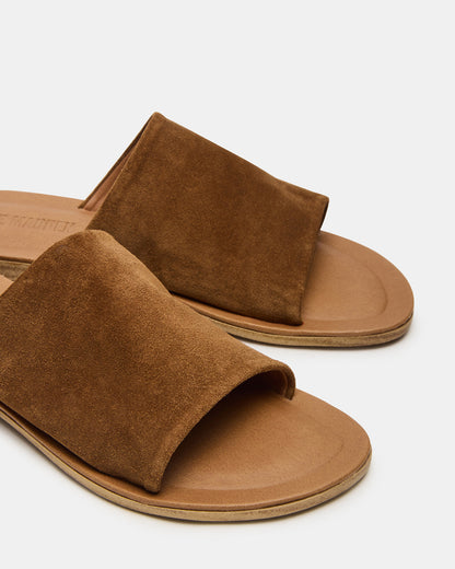 KIPP Chestnut Suede Slide Women's Sandal - Steve Madden