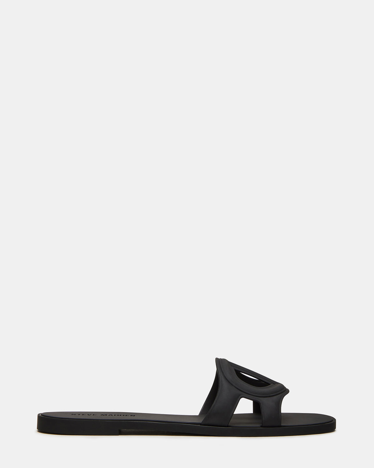 JELLIE Black Women's Square Toe Slide Sandal - Steve Madden