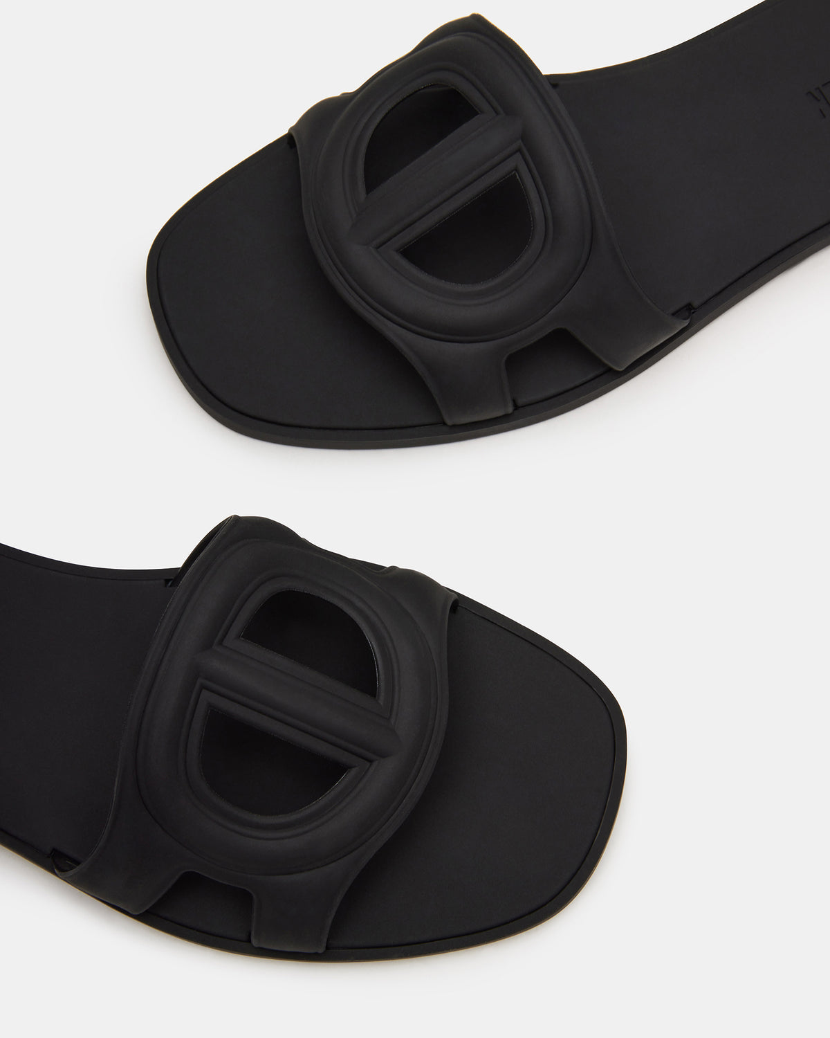 JELLIE Black Women's Square Toe Slide Sandal - Steve Madden