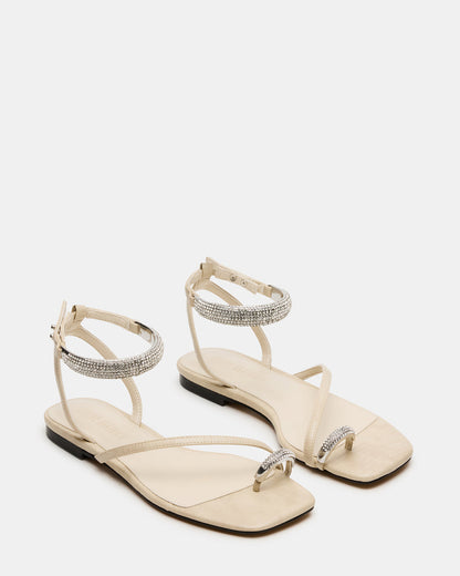 ODYSSEY-R Bone Crocodile Strappy Square-Toe Women Sandal - Steve Madden