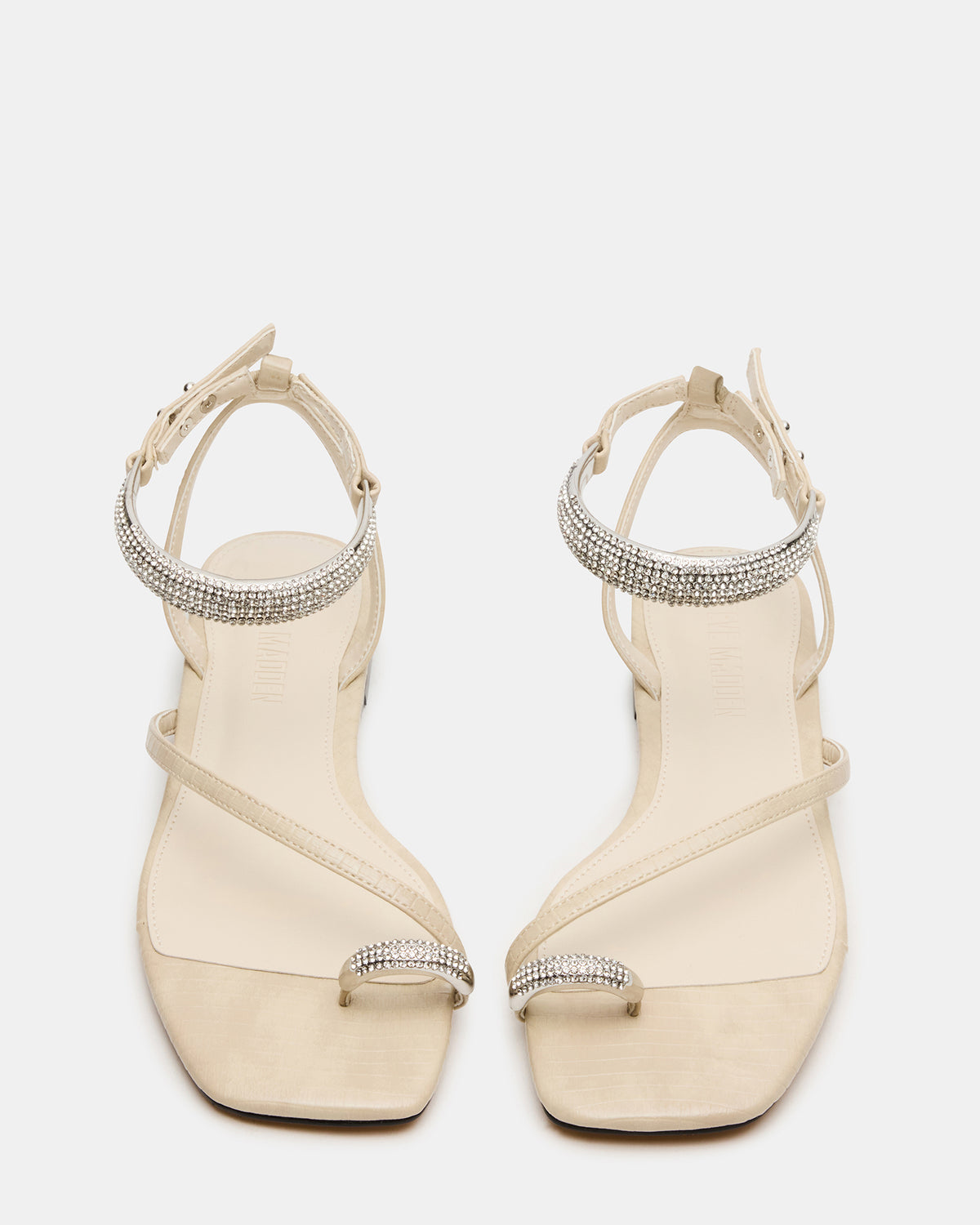 ODYSSEY-R Bone Crocodile Strappy Square-Toe Women Sandal - Steve Madden