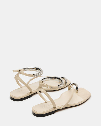 ODYSSEY-R Bone Crocodile Strappy Square-Toe Women Sandal - Steve Madden