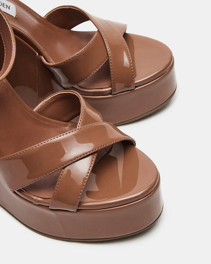 PINNACLE Camel Patent Women's Platform Wedge Sandal - Steve Madden