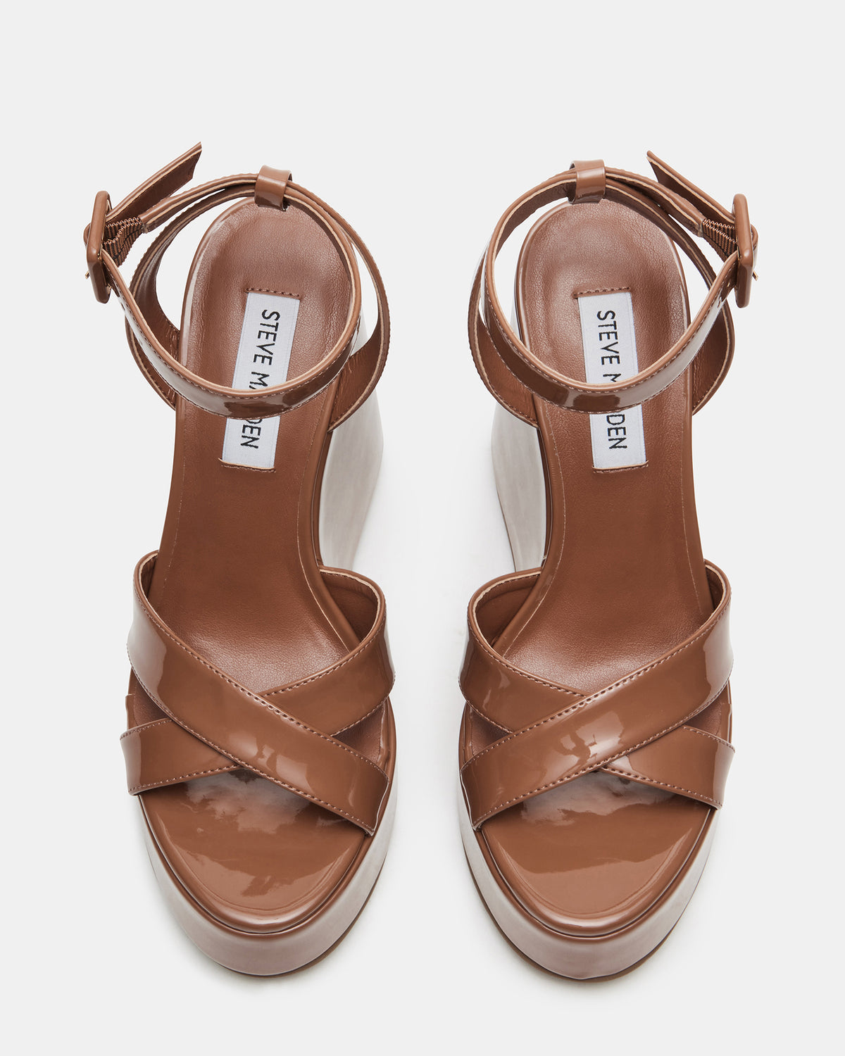 PINNACLE Camel Patent Women's Platform Wedge Sandal - Steve Madden