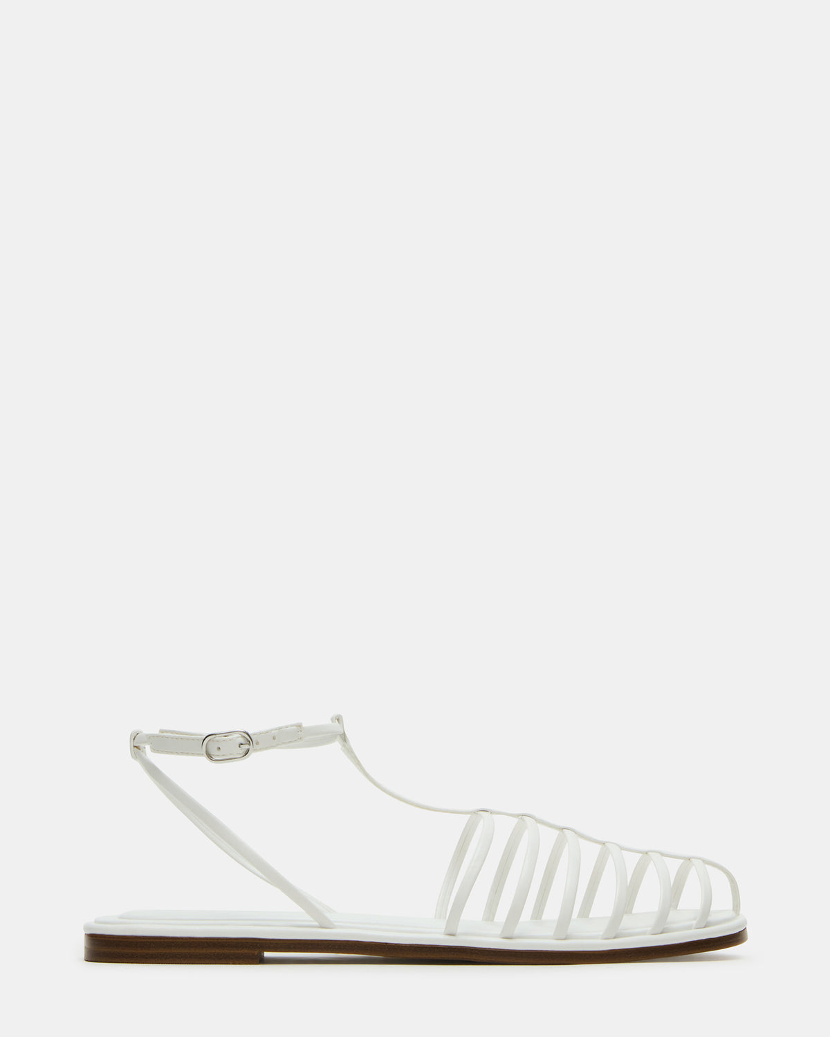 MARIN White Flat Strappy Fisherman Sandal - Steve Madden