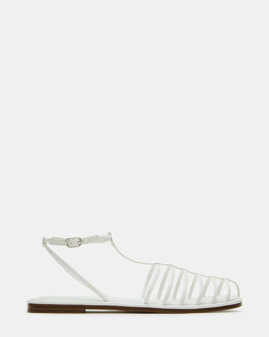 MARIN White Flat Strappy Fisherman Sandal - Steve Madden