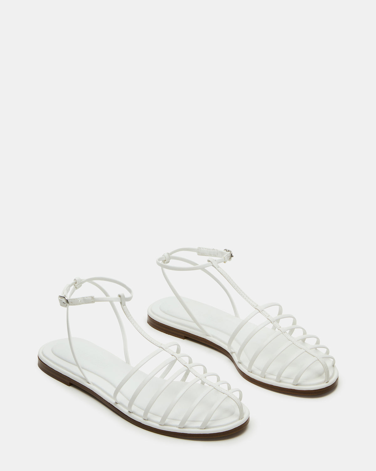MARIN White Flat Strappy Fisherman Sandal - Steve Madden