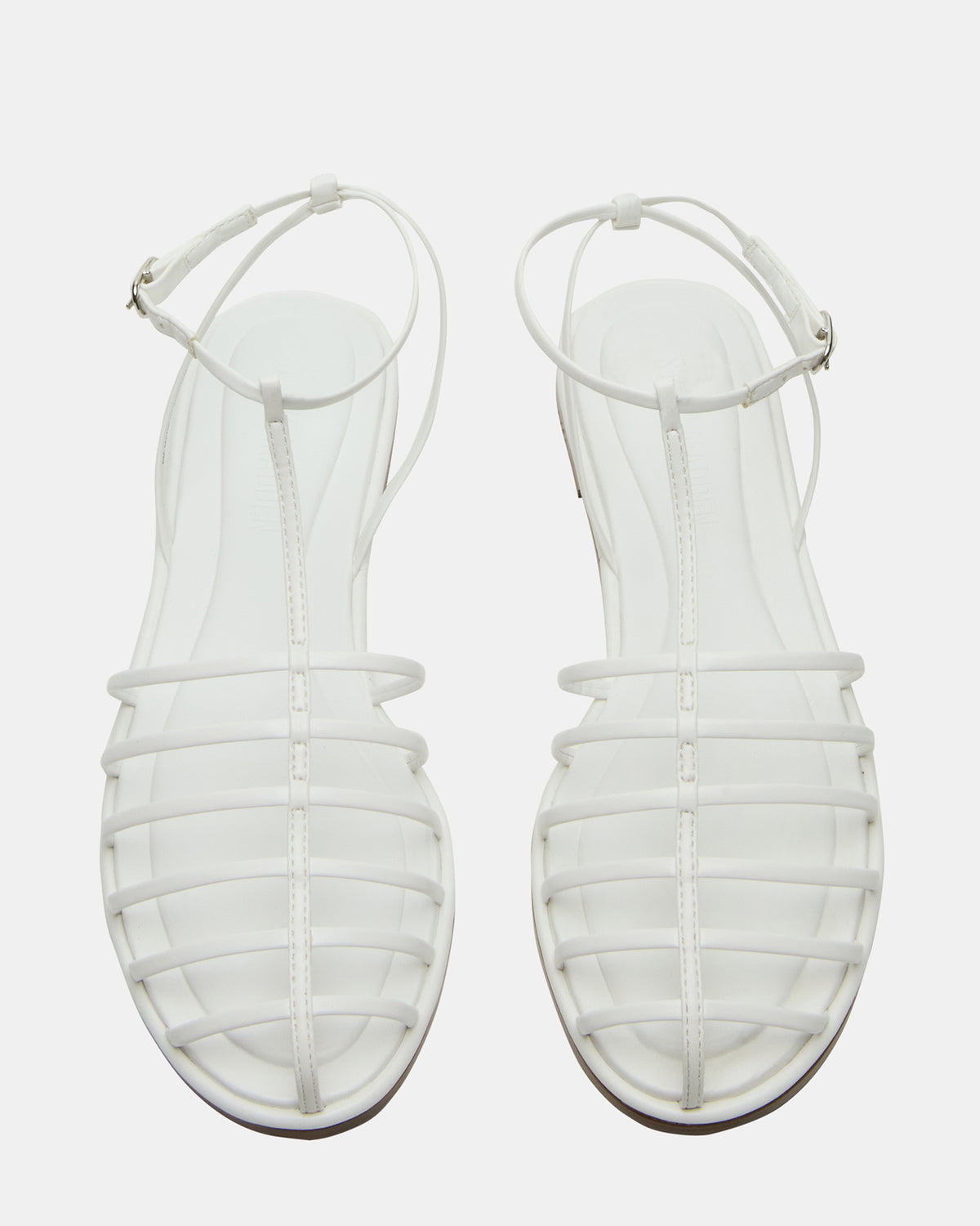 MARIN White Flat Strappy Fisherman Sandal - Steve Madden