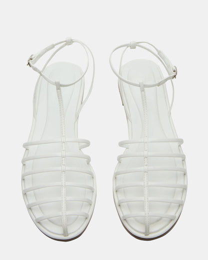 MARIN White Flat Strappy Fisherman Sandal - Steve Madden